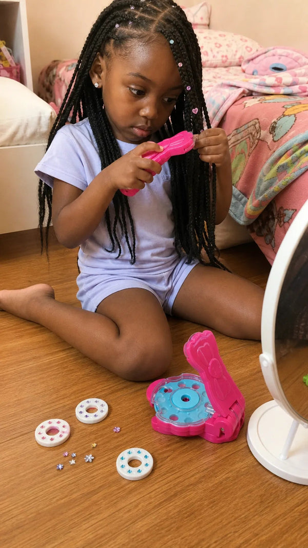 Hair Glam Criativae - Kids Rhinestone Hair Styler, No Glue