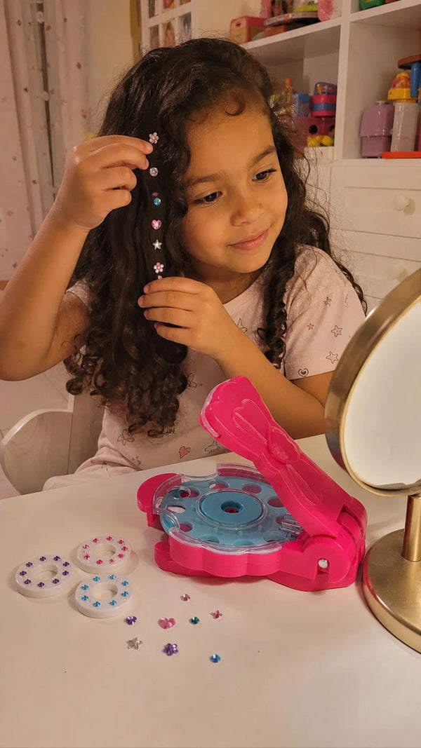 Hair Glam Criativae - Kids Rhinestone Hair Styler, No Glue