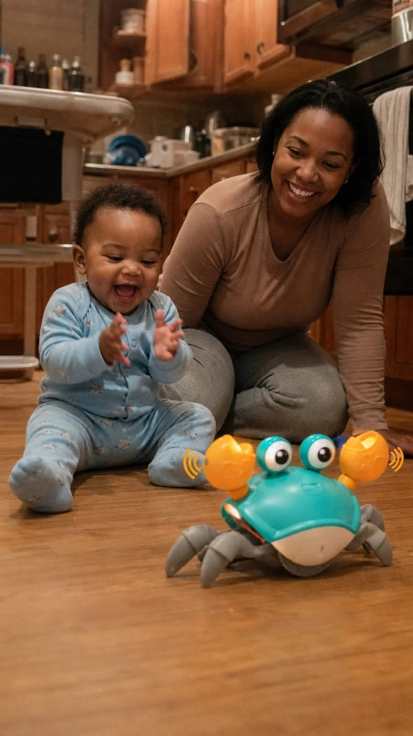 Scuttle Crab Criativae - Crawling Baby Toy with Obstacle Sensor