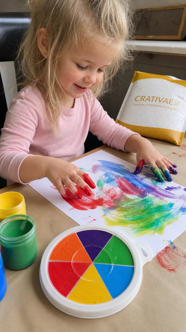 FingerFun Criativae - Montessori Finger Paint Set with Art Album
