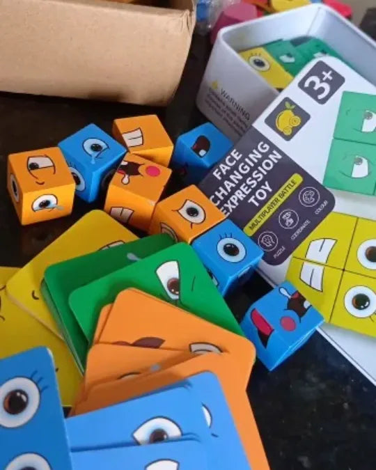 Mood Cube Criativae - Wooden Emotions Game for Kids