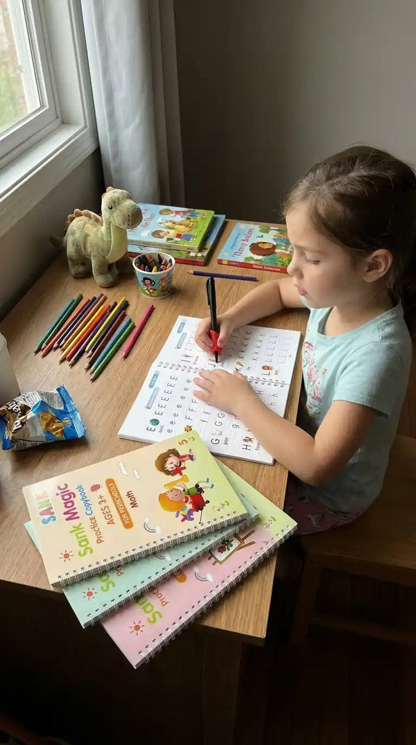 Magic Books Criativae - 4 Reusable Handwriting Practice Books