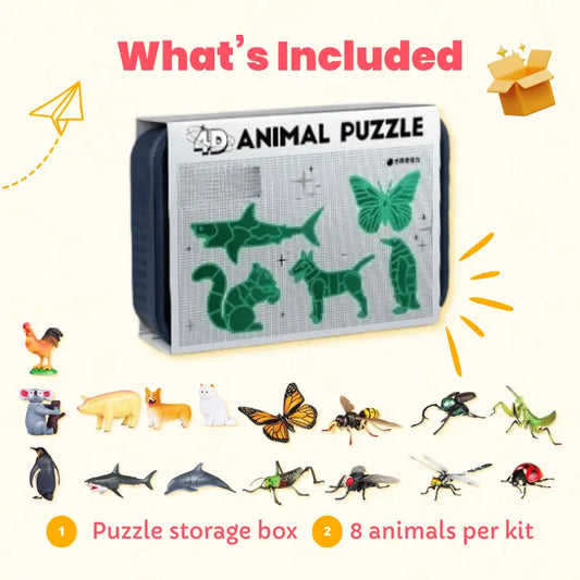 4D Animal Puzzle Model Kit – Build 8 Animals or Insects