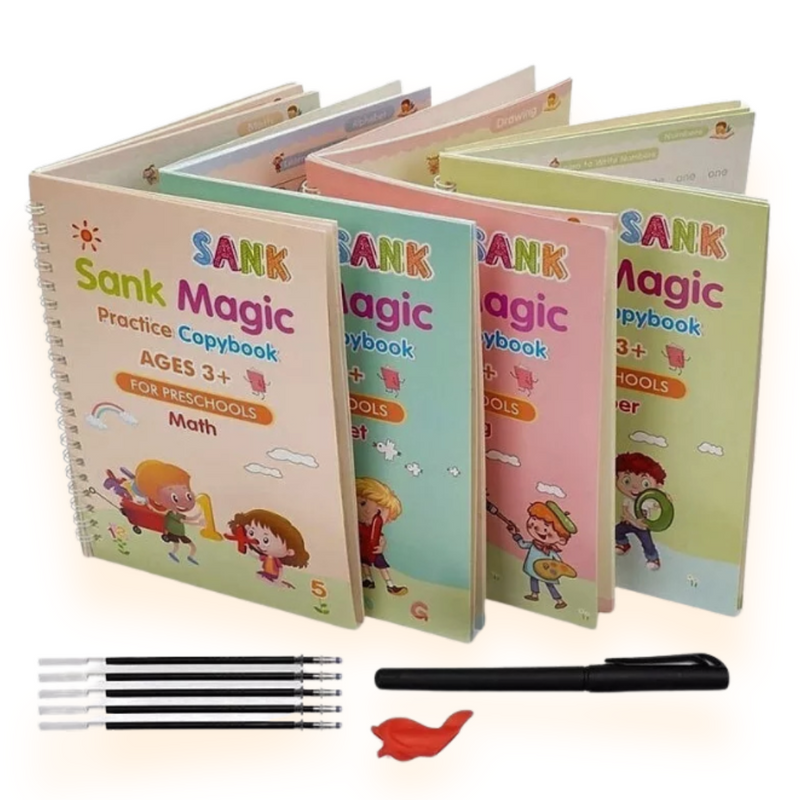 Magisches, wiederverwendbares Schreibübungsbuch – 4er-Set | Criativae