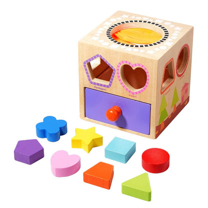 Caja sensorial de clasificación de formas texturizadas