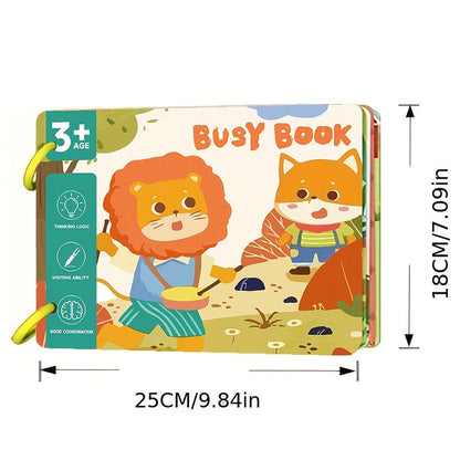 Educatieve activiteit - Druk boek voor tieners - Puzzels, stickers en plezier met het ontwikkelen van vaardigheden