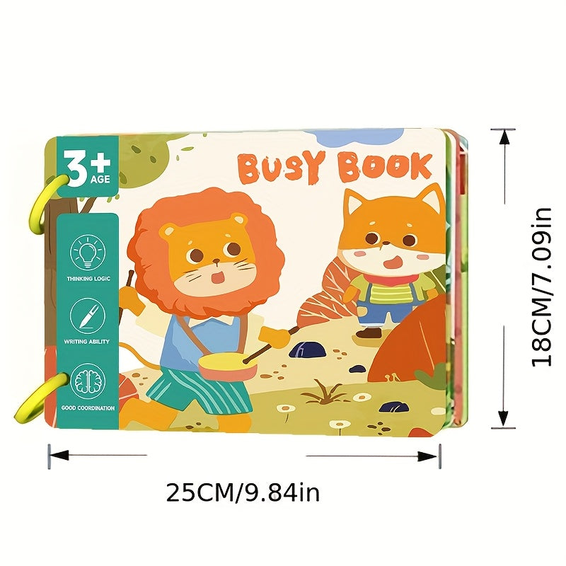 Educational Activity - Busy Book for Teens – Puzzles, Stickers & Skill-Building Fun