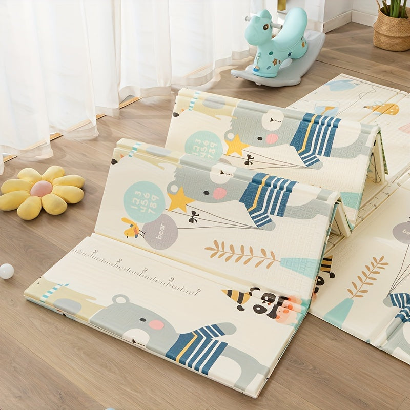 Soft Foldable Play Mat for Kids – Safe Non-Toxic Foam Pad with Cute Animal Design