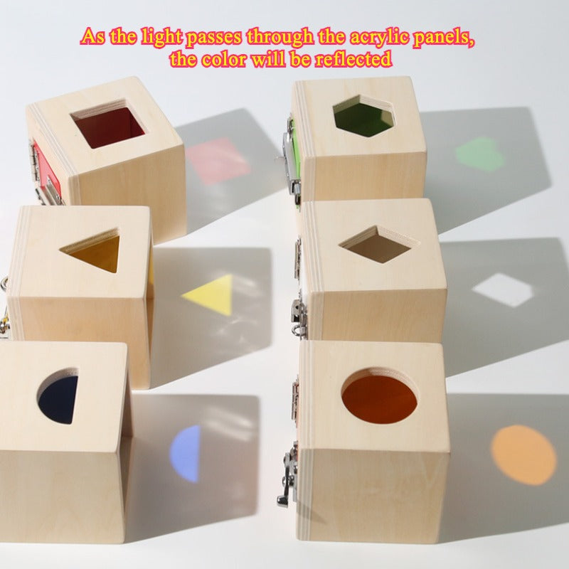 Set van 6 Montessori individuele slotboxen