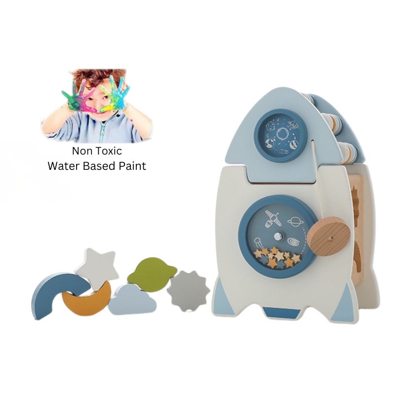 Montessori Wooden Rocket Play Cube
