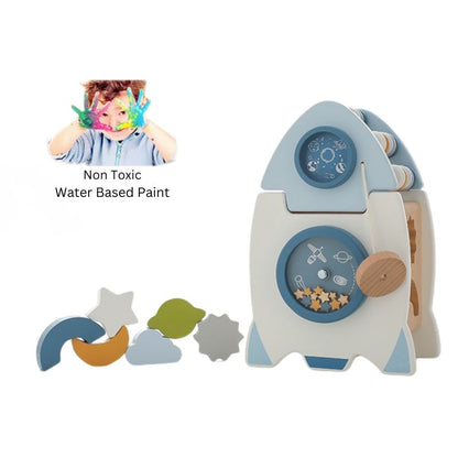 Montessori Wooden Rocket Play Cube