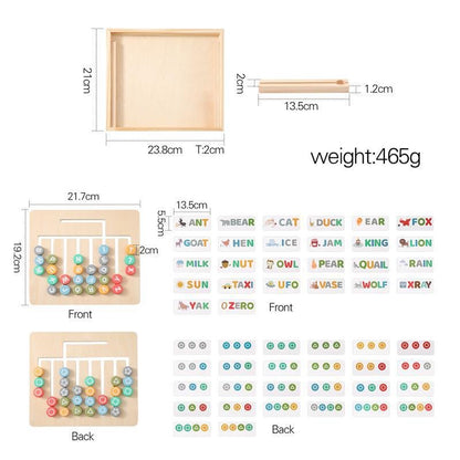 Wooden Alphabet and Word Learning Puzzle Board