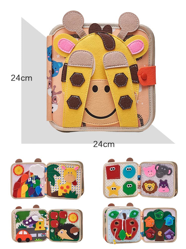 Beschäftigte, buchfreundliche Giraffe