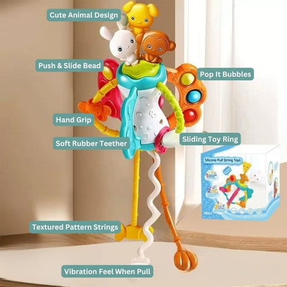 Animal-Themed Silicone Pull String Toy