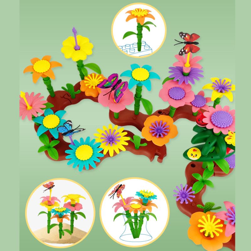Create Your Own Flower Garden Building Set - 191pc/322pc Options