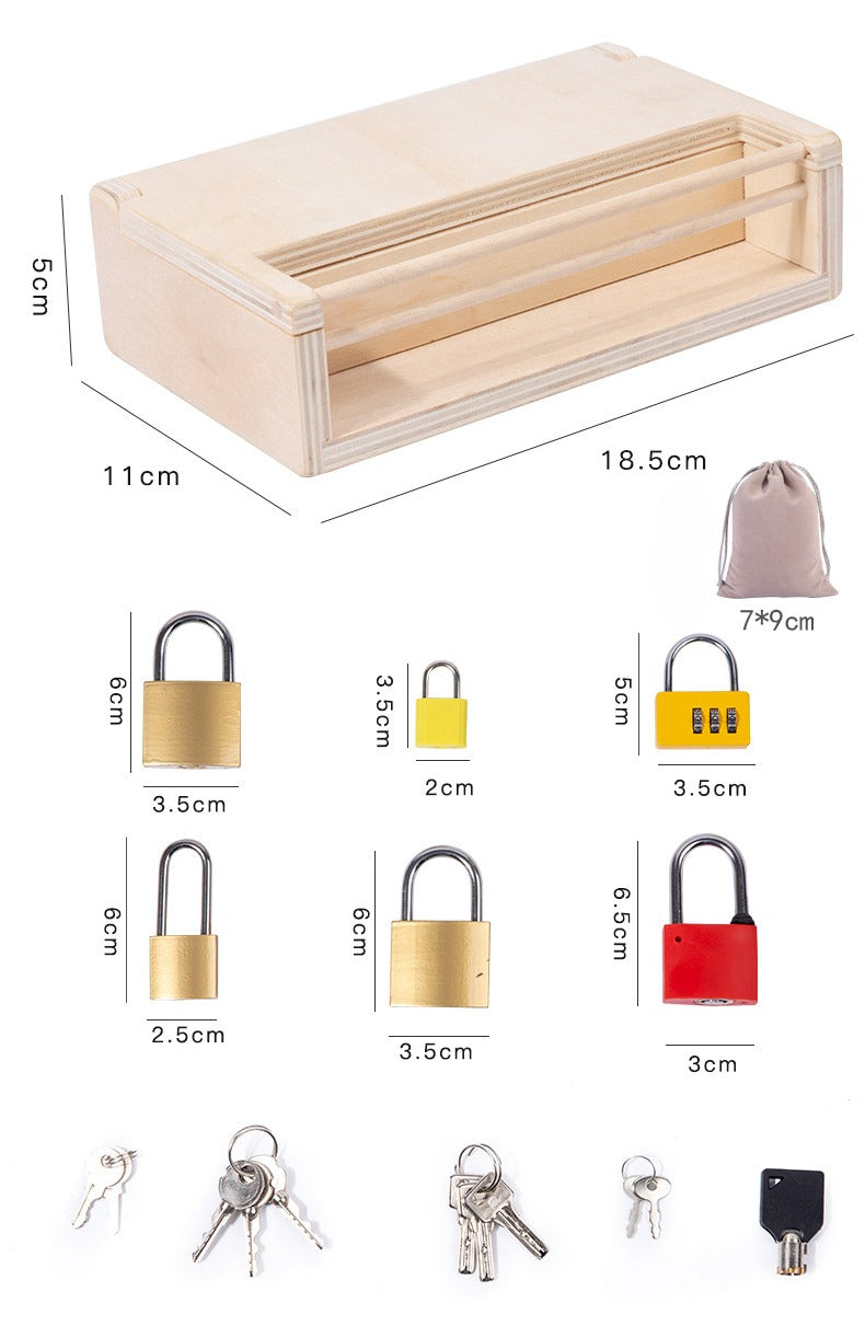 Montessori Engaging Lock and Key Activity Box