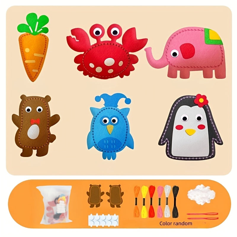 DIY Sewing Kit for Kids – 6-Piece Felt Craft Set with Doll