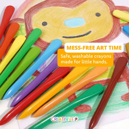 Washable Non-Toxic Crayons for Kids – Safe Creative Art Supplies | CRIATIVAE