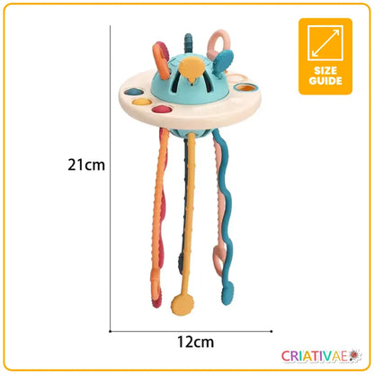 Sensory Baby Teether with Textured Buttons and Cords | CRIATIVAE