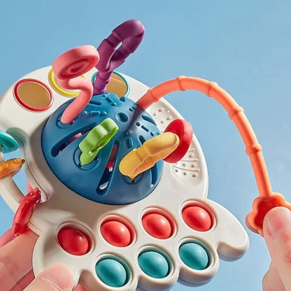 Sensory Baby Teether with Textured Buttons and Cords | CRIATIVAE