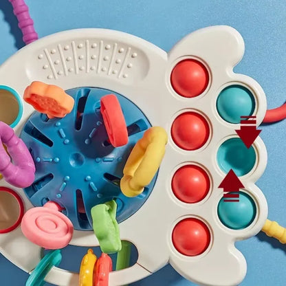 Sensory Baby Teether with Textured Buttons and Cords | CRIATIVAE