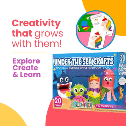 Creative Box – 20 Paper Craft Activities for Kids | Educational Arts & Crafts Kit by CRIATIVAE