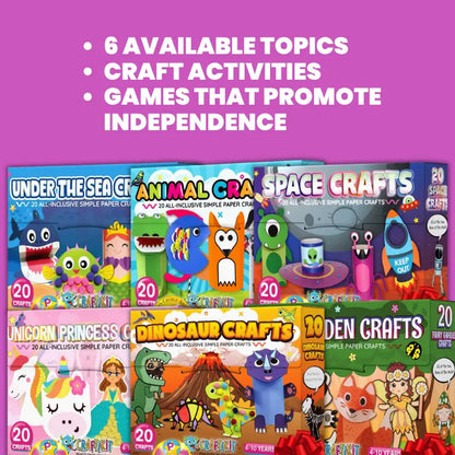 Creative Box – 20 Paper Craft Activities for Kids | Educational Arts & Crafts Kit by CRIATIVAE