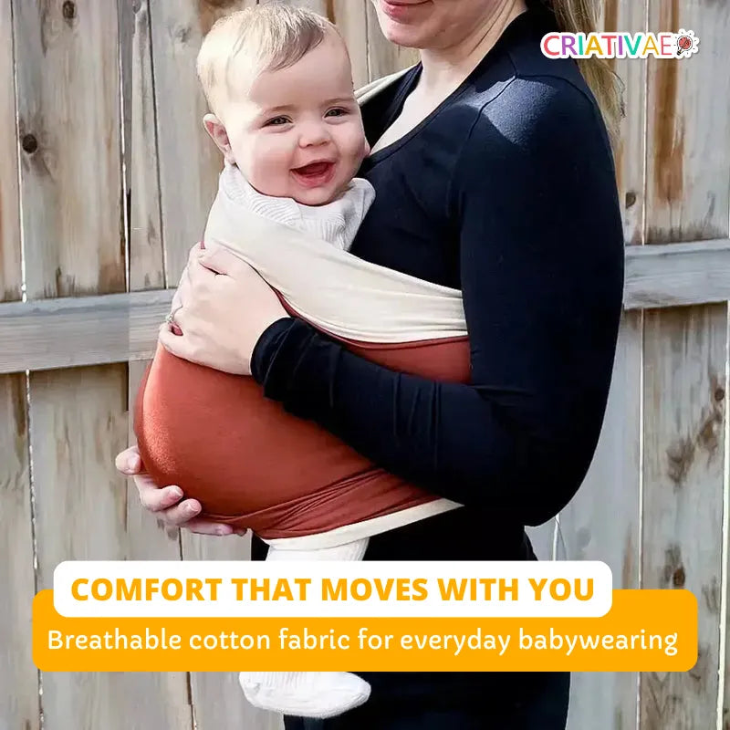 Baby Sling Carrier Wrap – Soft Cotton Newborn to Toddler Babywearing Sling | CRIATIVAE