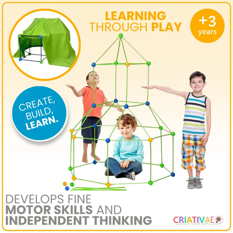 Build It Construction Set for Kids – 65-Piece STEM Building Toy for Creativity, Motor Skills & Early Engineering Learning | CRIATIVAE