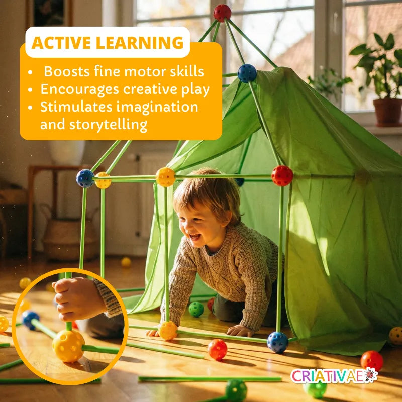 Build It Construction Set for Kids – 65-Piece STEM Building Toy for Creativity, Motor Skills & Early Engineering Learning | CRIATIVAE