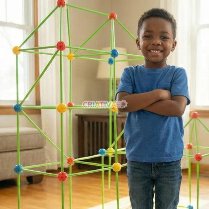 Build It Construction Set for Kids – 65-Piece STEM Building Toy for Creativity, Motor Skills & Early Engineering Learning | CRIATIVAE