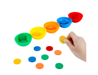 Color Sorting Cups and Discs Set