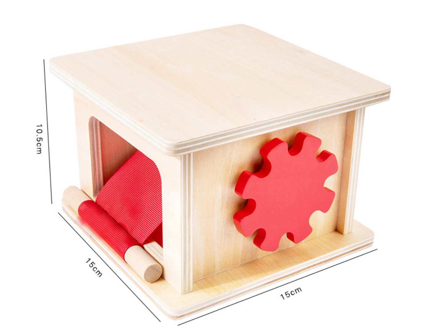 Montessori Wooden Pull and Wind Activity Box