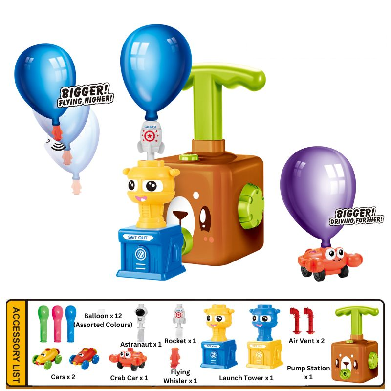 Balloon-Driven Car and Rocket Launching Kit