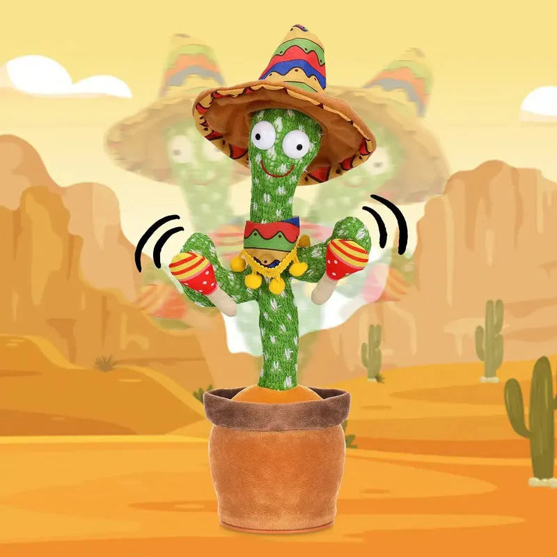 Talking Dancing Cactus Plush Toy for Babies & Toddlers – Interactive Musical Plush with Sound Imitation & Sensory Stimulation | CRIATIVAE