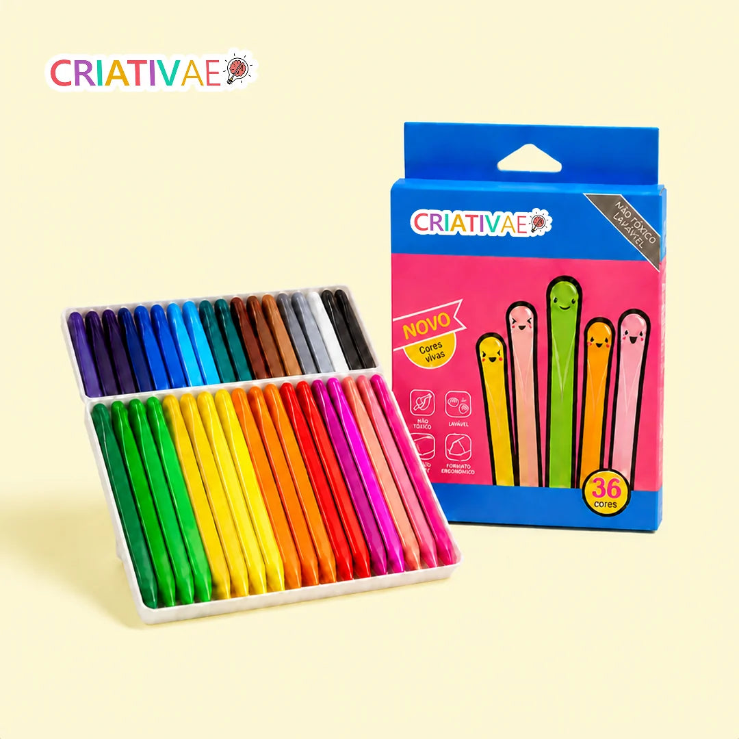 Clean Crayons Criativae - Mess Free Triangle Crayons for Kids