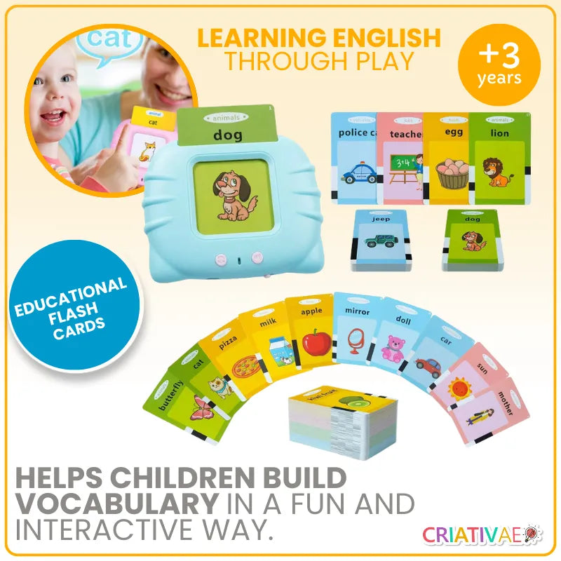Talking Flashcards for Toddlers - 224 Words Speech Therapy & Educational Learning Toys | CRIATIVAE