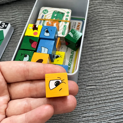 Mood Cube Criativae - Wooden Emotions Game for Kids