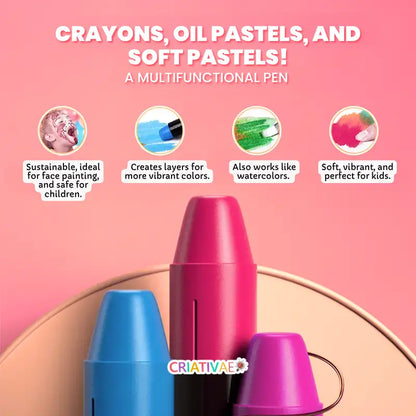 Criativae Jumbo Twistable Crayons – Bright Colors, Happy Hands! | CRIATIVAE