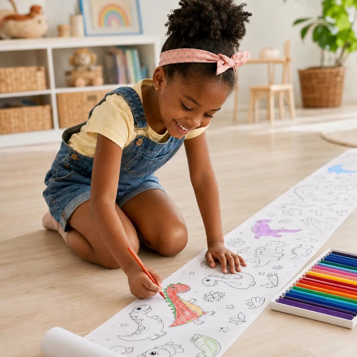 Nachher — Coloring Roll Criativae - 10 Ft Sticky Coloring Paper Roll with 1000+ Drawings