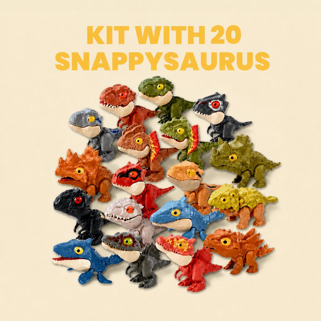 Snappysaurus Criativae - Fidget Dinosaurs with Snapping Jaws