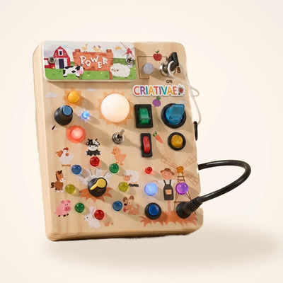 Busy Kids Criativaê - Montessori Sensory Busy Board with Lights