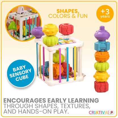 Geometric Sensory Learning Cube for Babies 3+ | CRIATIVAE