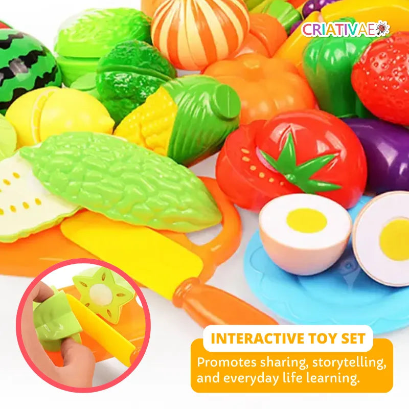 Kids Educational Food Cutting Toy for Ages 3+ | CRIATIVAE