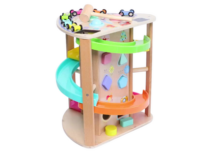 Engaging Toddler Activity Hub | Multi-Level Car Racing Track