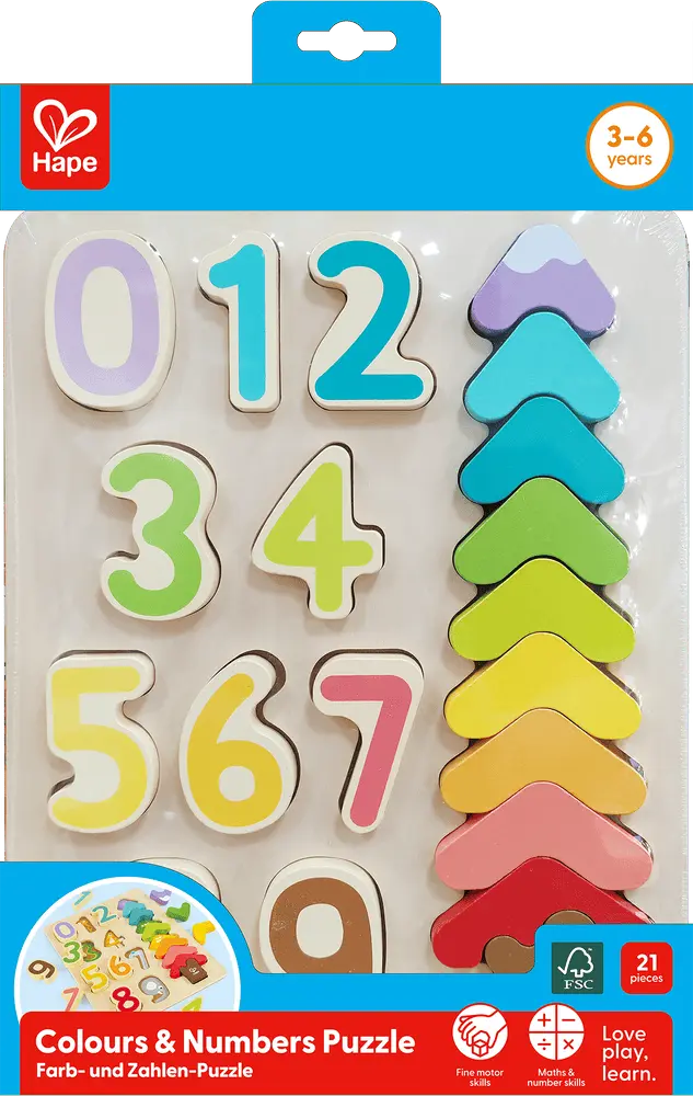 Buntes Zahlenpuzzle