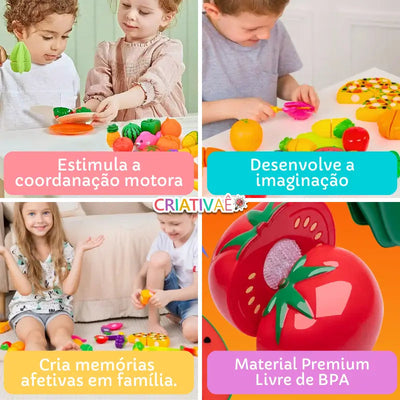 Chop Chop Kitchen Criativae - Cuttable Play Food Set for Kids