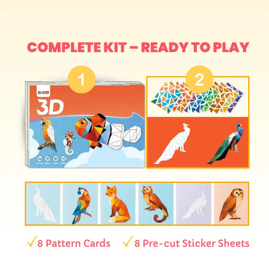 Creative 3D Sticker Puzzle for Kids – Educational & Fun Craft Kit