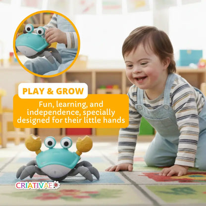 Sensory Crawling Crab Toy with Music and Lights | Motion Sensor Escape Crab for Babies and Toddlers | CRIATIVAE