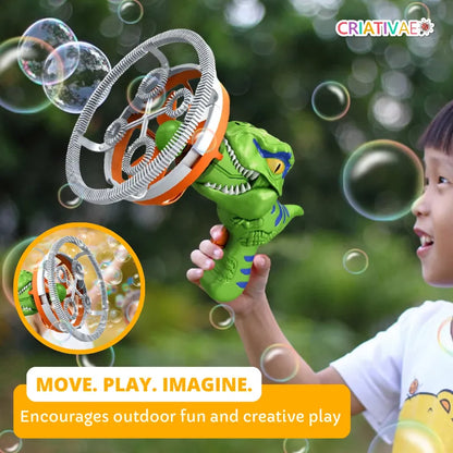 Dinosaur Bubble Launcher Toy – DinoBubble Giant Bubble Maker for Kids Outdoor Fun | CRIATIVAE